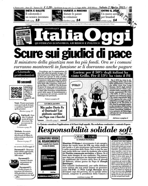 Italia oggi : quotidiano di economia finanza e politica